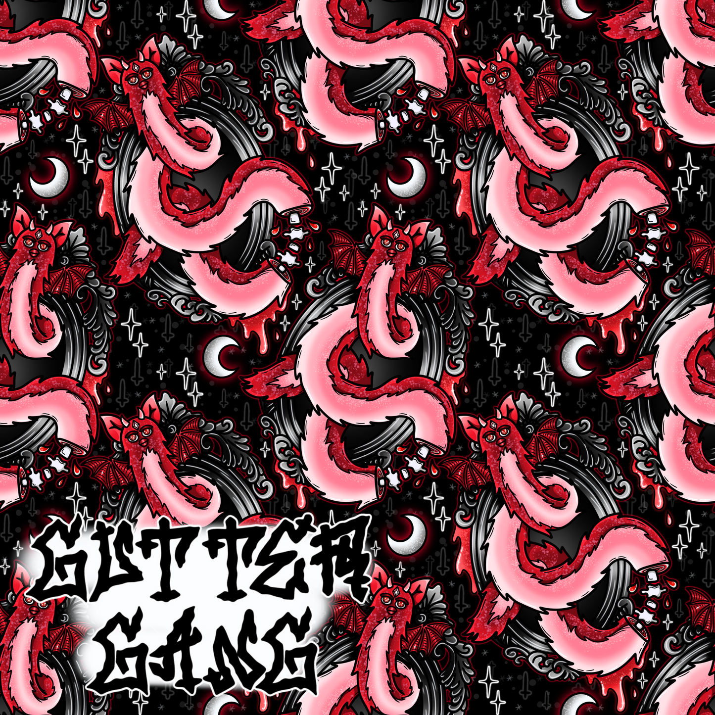 Red Long Furby Seamless File