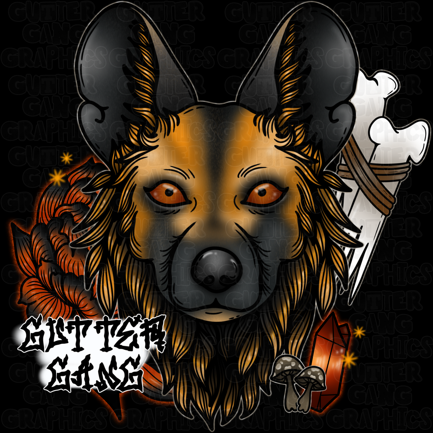 African Painted Dog PNG