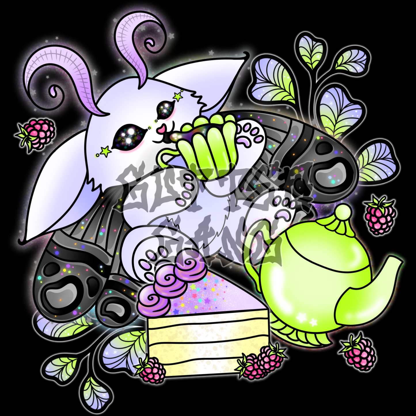 Moth Tea Party PNG