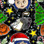 Button Eyes Christmas #2 Seamless File