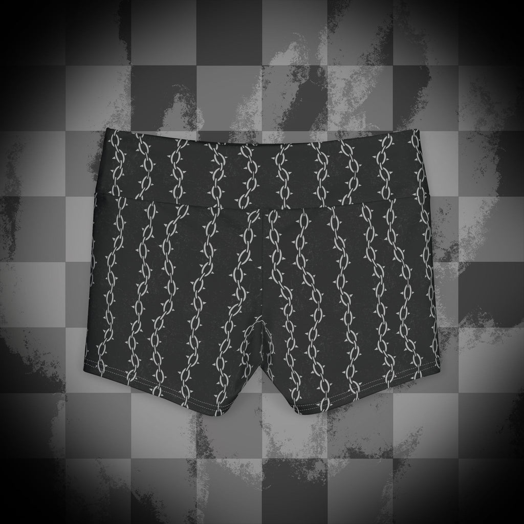 Grunge Chains Yoga Shorts