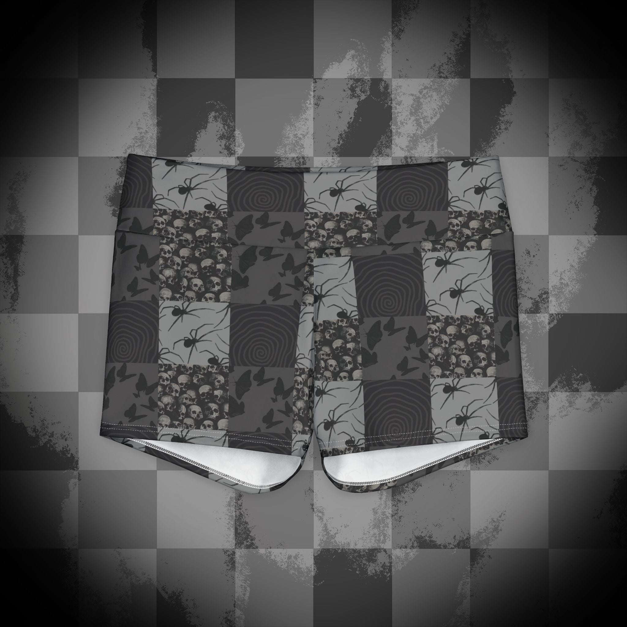Creepy Grunge Yoga Shorts