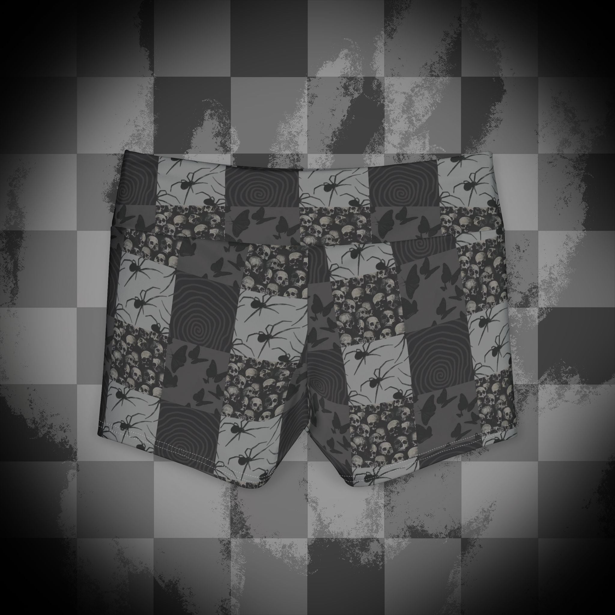 Creepy Grunge Yoga Shorts