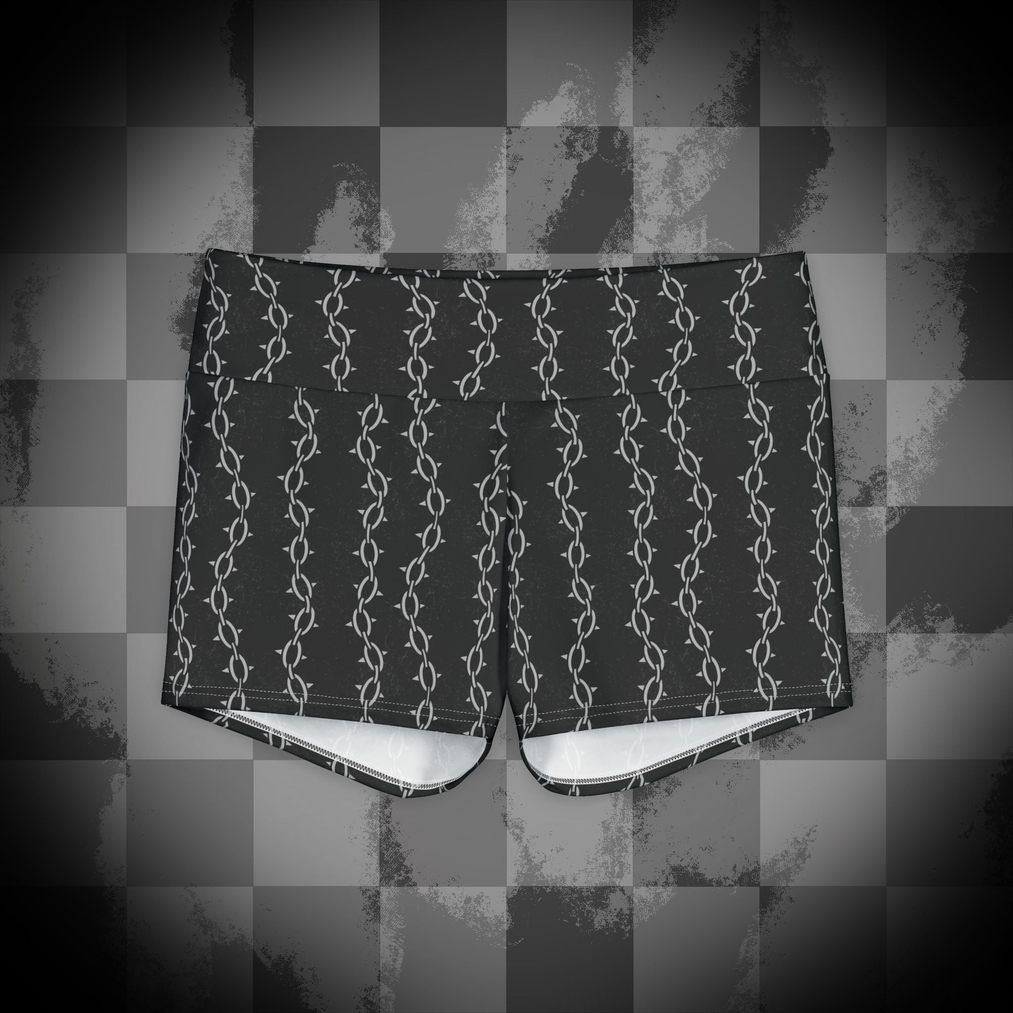Grunge Chains Yoga Shorts