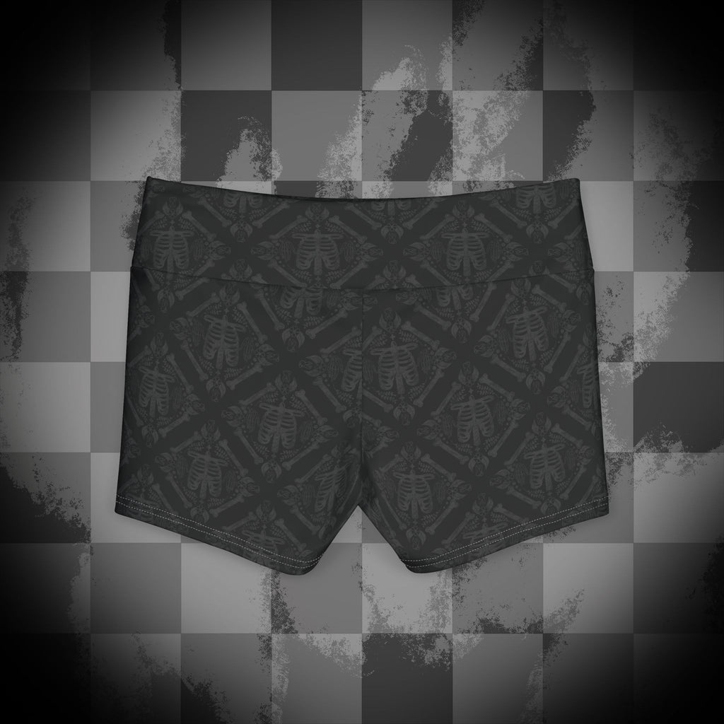 Damask Bones Yoga Shorts