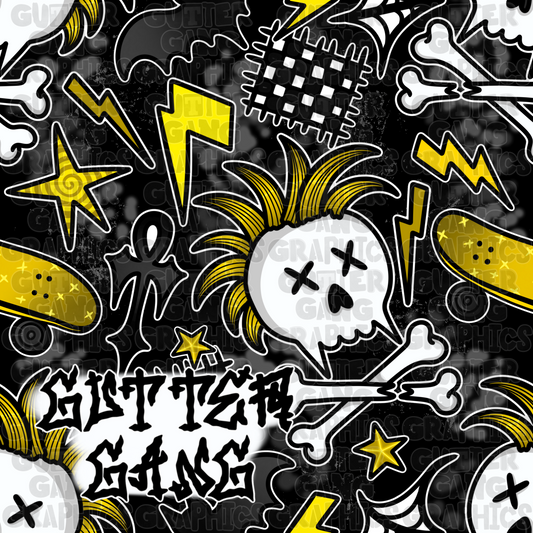 Yellow Punk Sk8 Seamless File