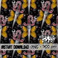 Yellow Butterfly Dagger Seamless File