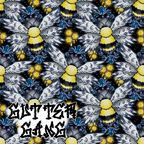 Blue Biblical Bee Seamless File