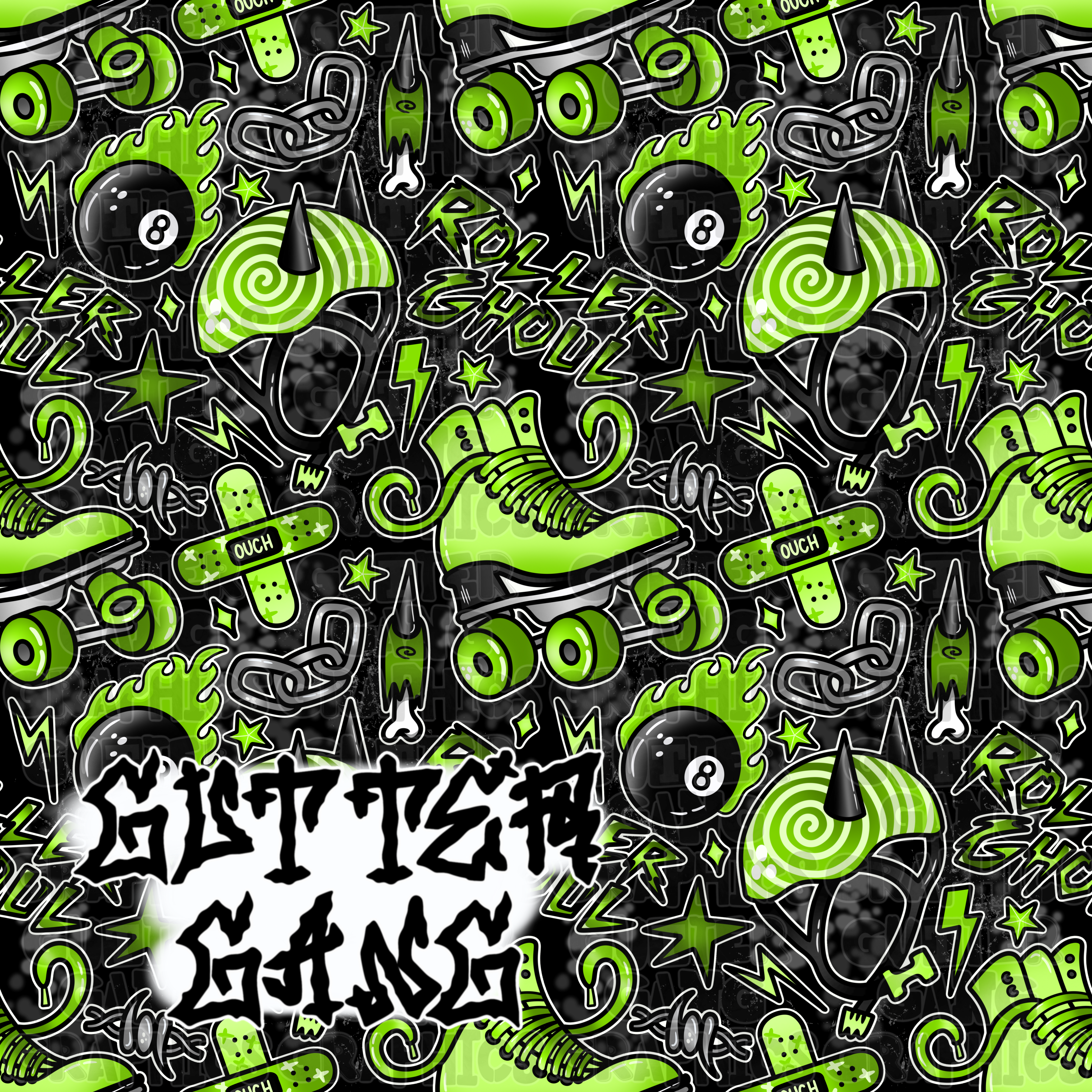 Green Roller Ghoul Seamless File