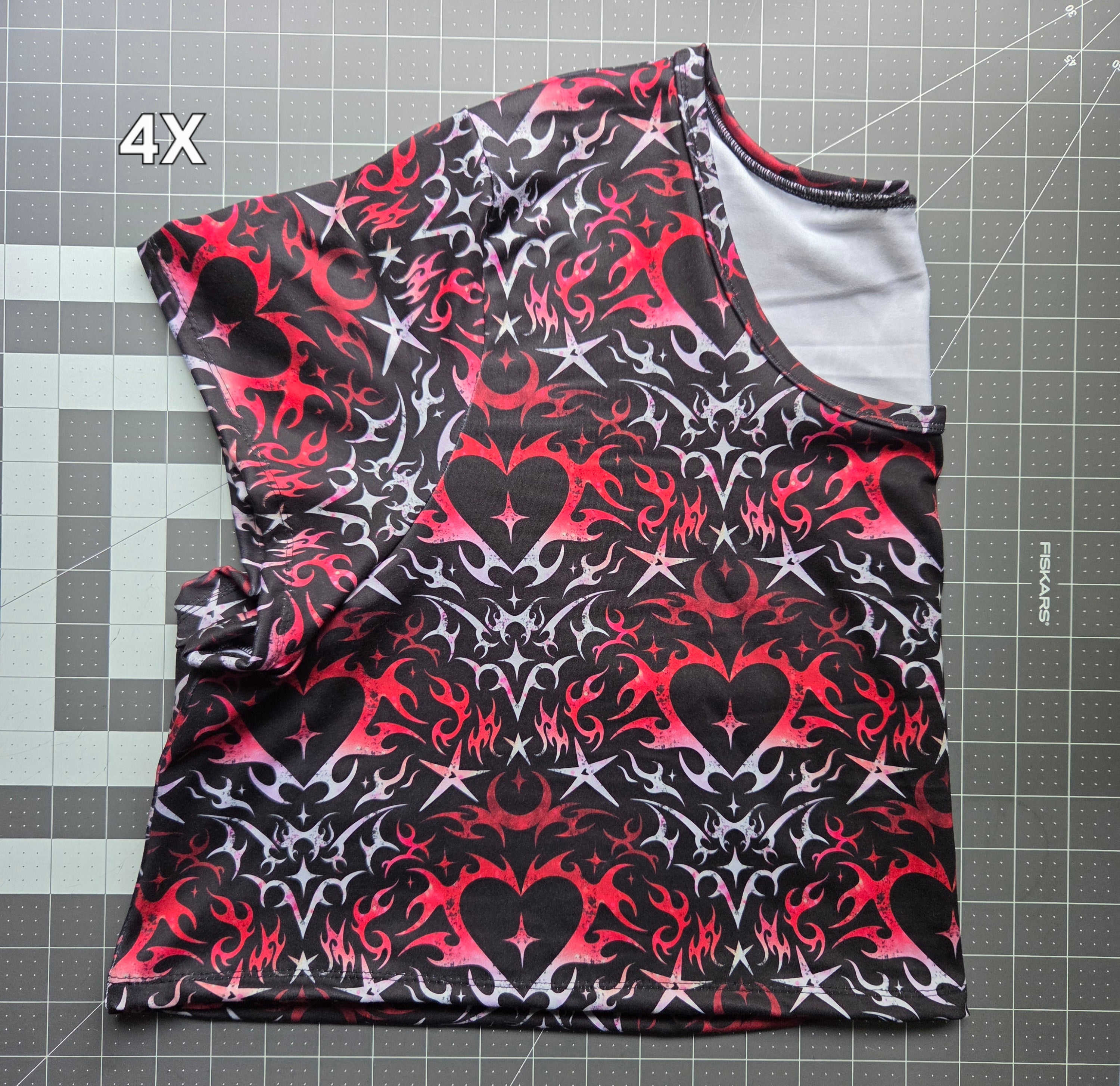 4X grunge extra crop top