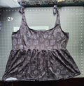 2X tie tank peplum
