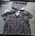 Medium grunge crop top with hood