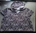 1X grunge crop top with hood
