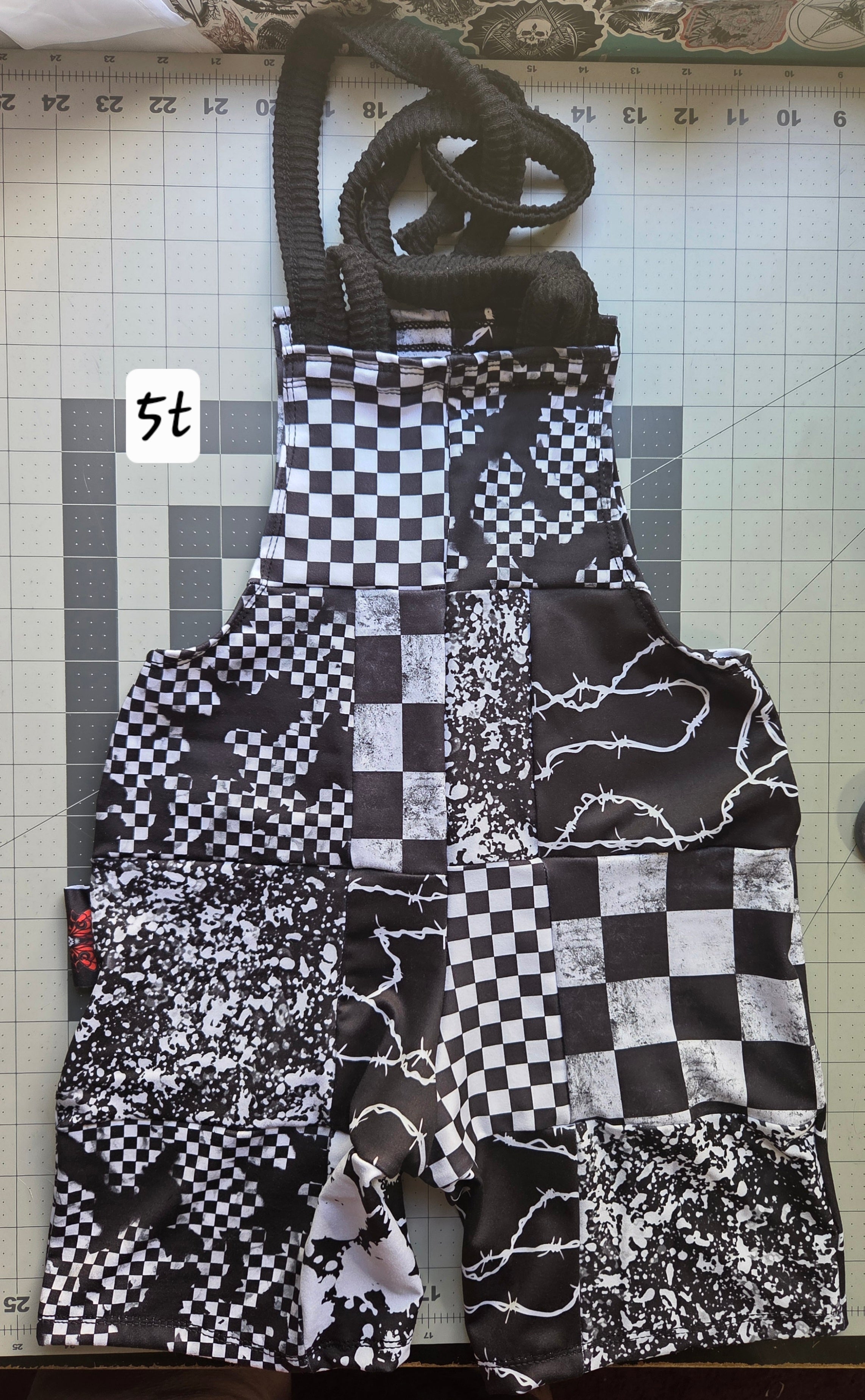 5t patchwork overalls