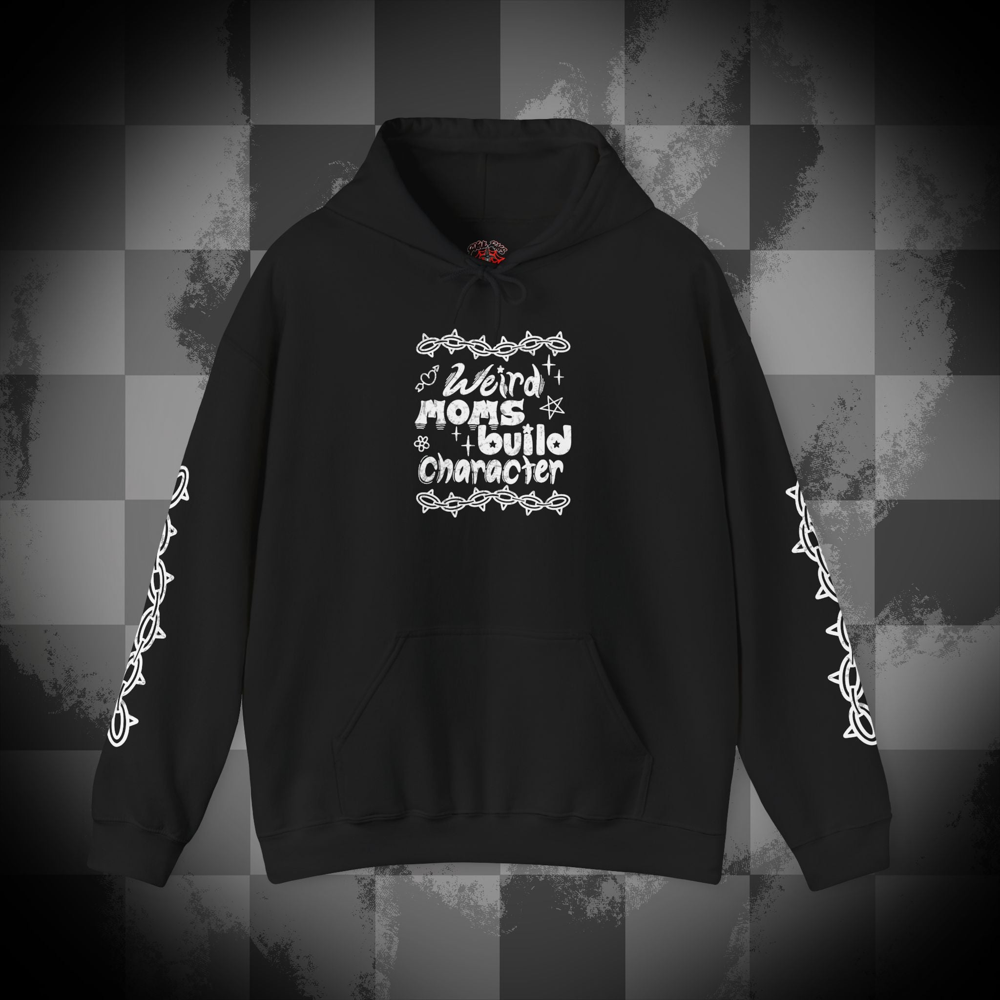 Weird moms build character Unisex Heavy Blend™ Hooded Sweatshirt