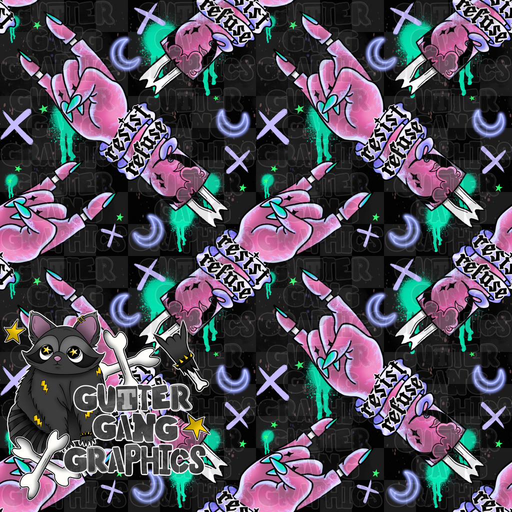 FREE Resist Refuse Seamless & PNG Pack