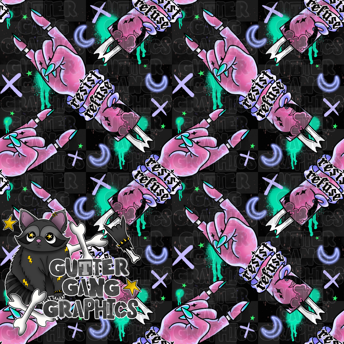 FREE Resist Refuse Seamless & PNG Pack