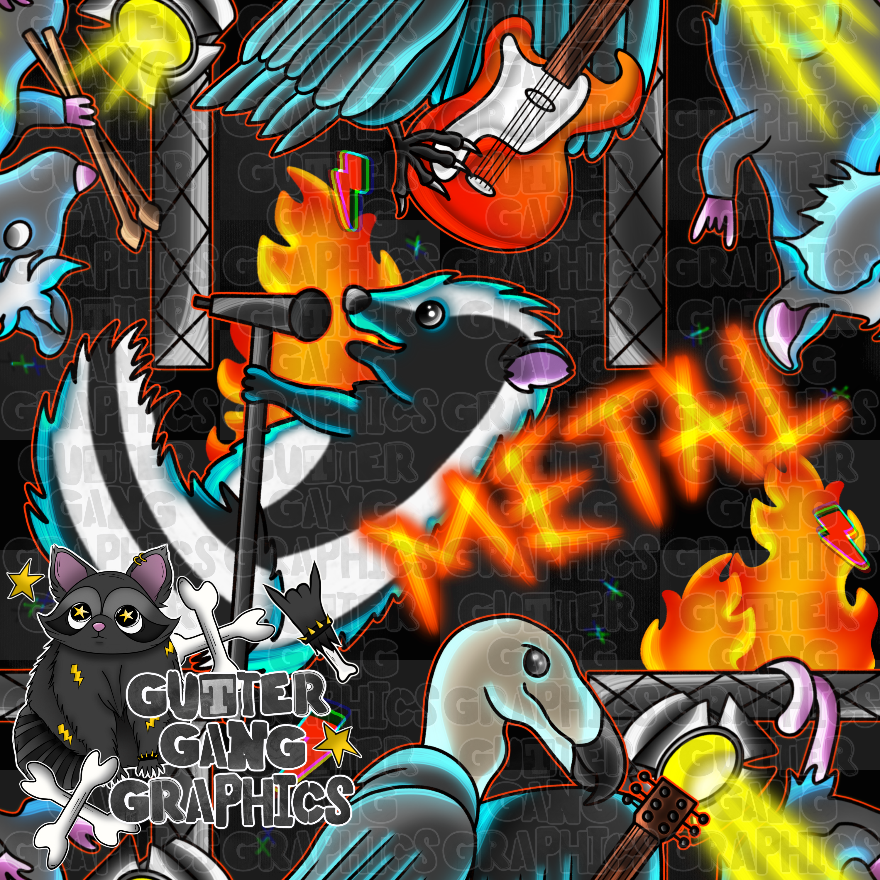 Gutter Critter Rock Seamless File