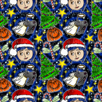 Button Eyes Christmas #1 Seamless File