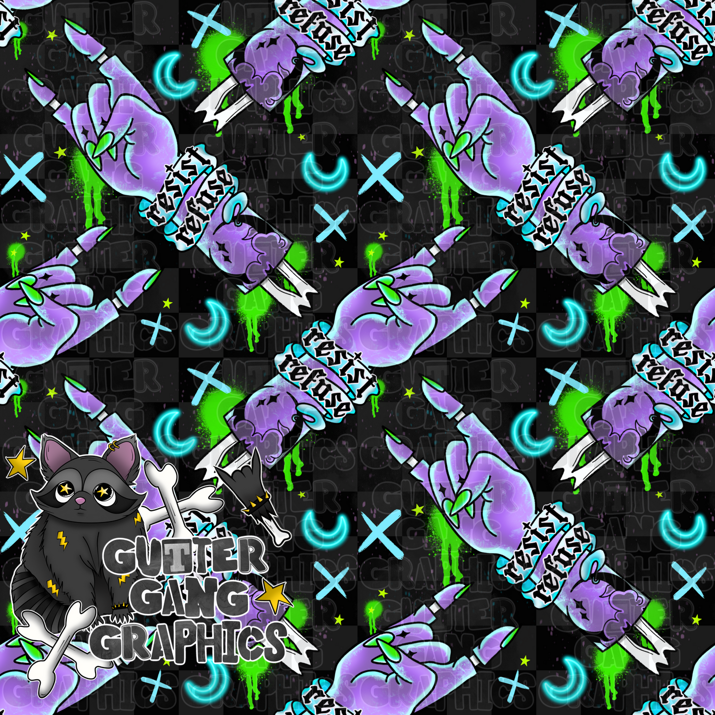 FREE Resist Refuse Seamless & PNG Pack