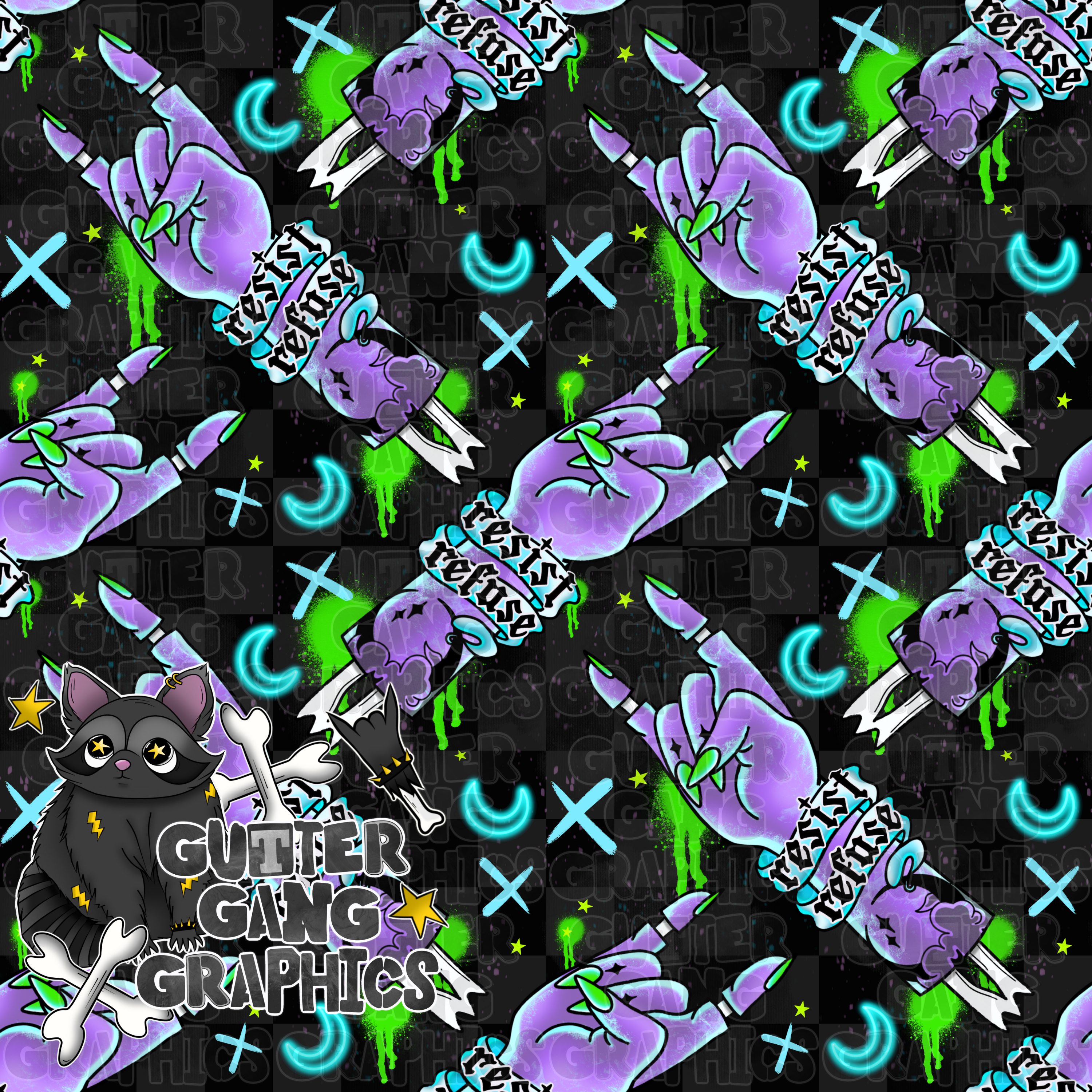 FREE Resist Refuse Seamless & PNG Pack