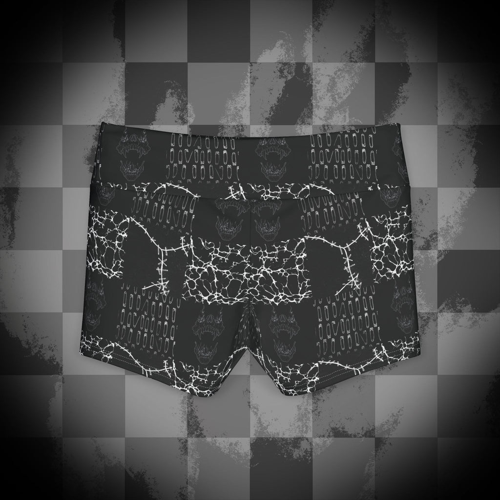 Metal Babe Checkerboard Yoga Shorts