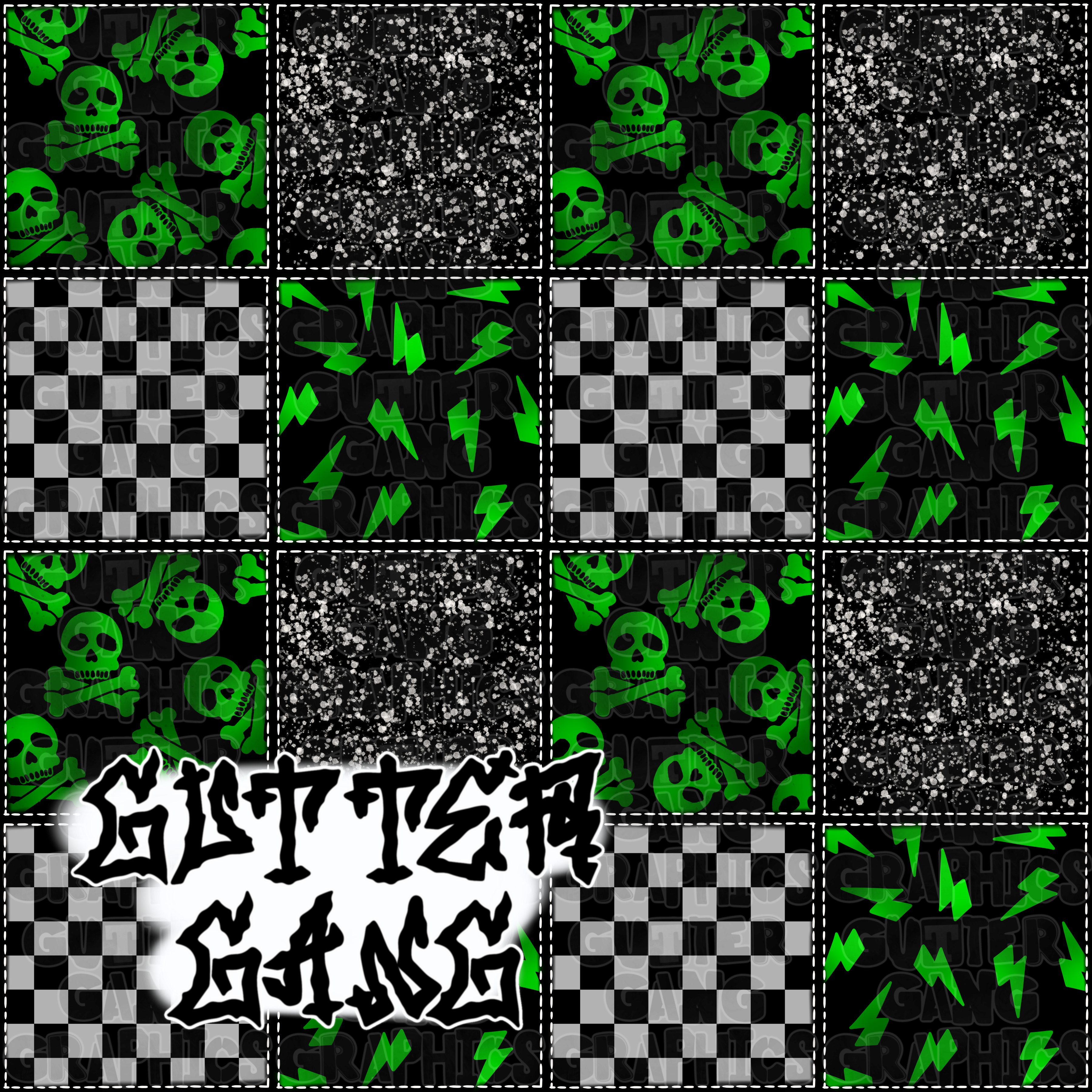 Green Grunge Patchwork Seamless File