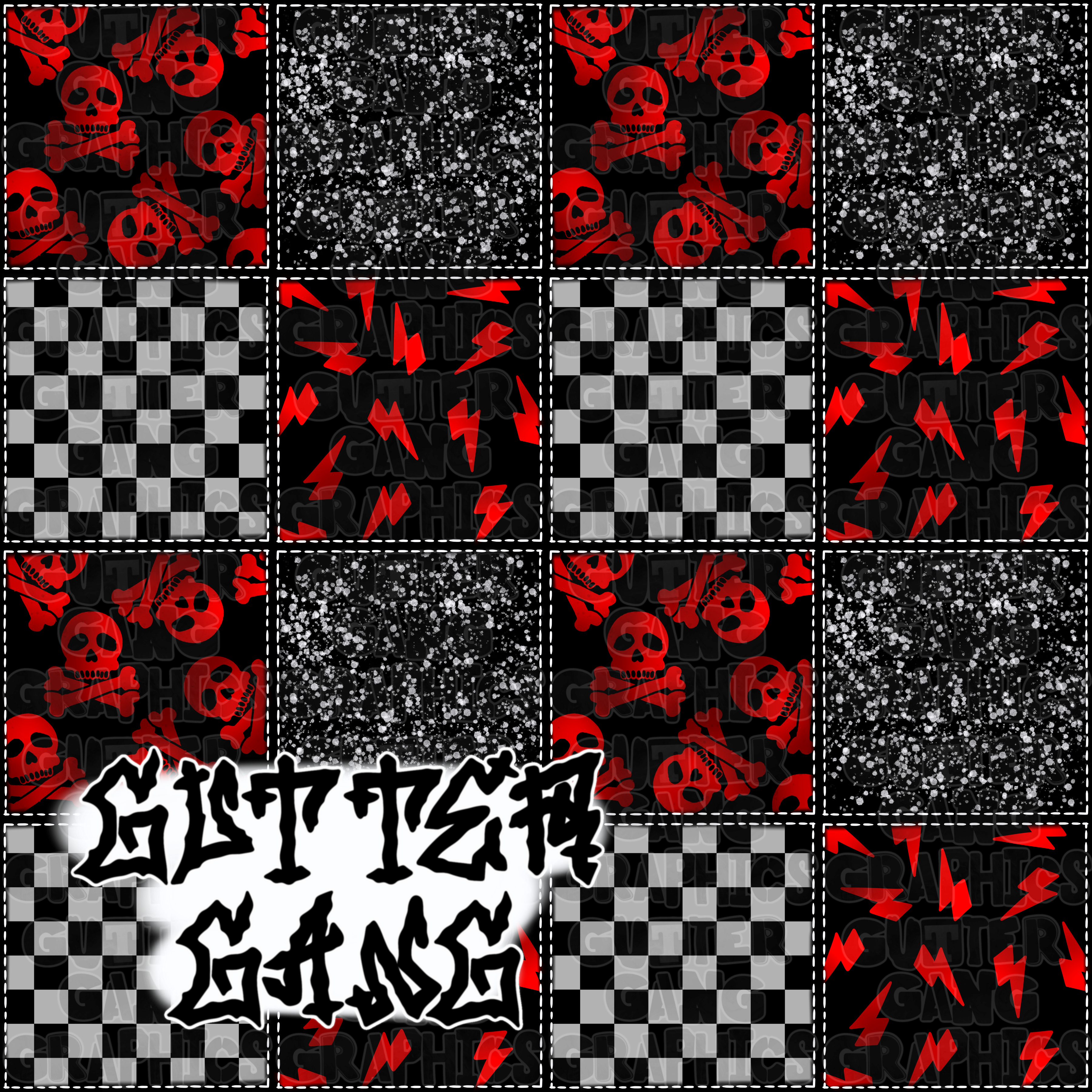 Red Grunge Patchwork Seamless File
