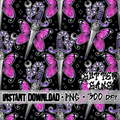Pink Butterfly Dagger Seamless File
