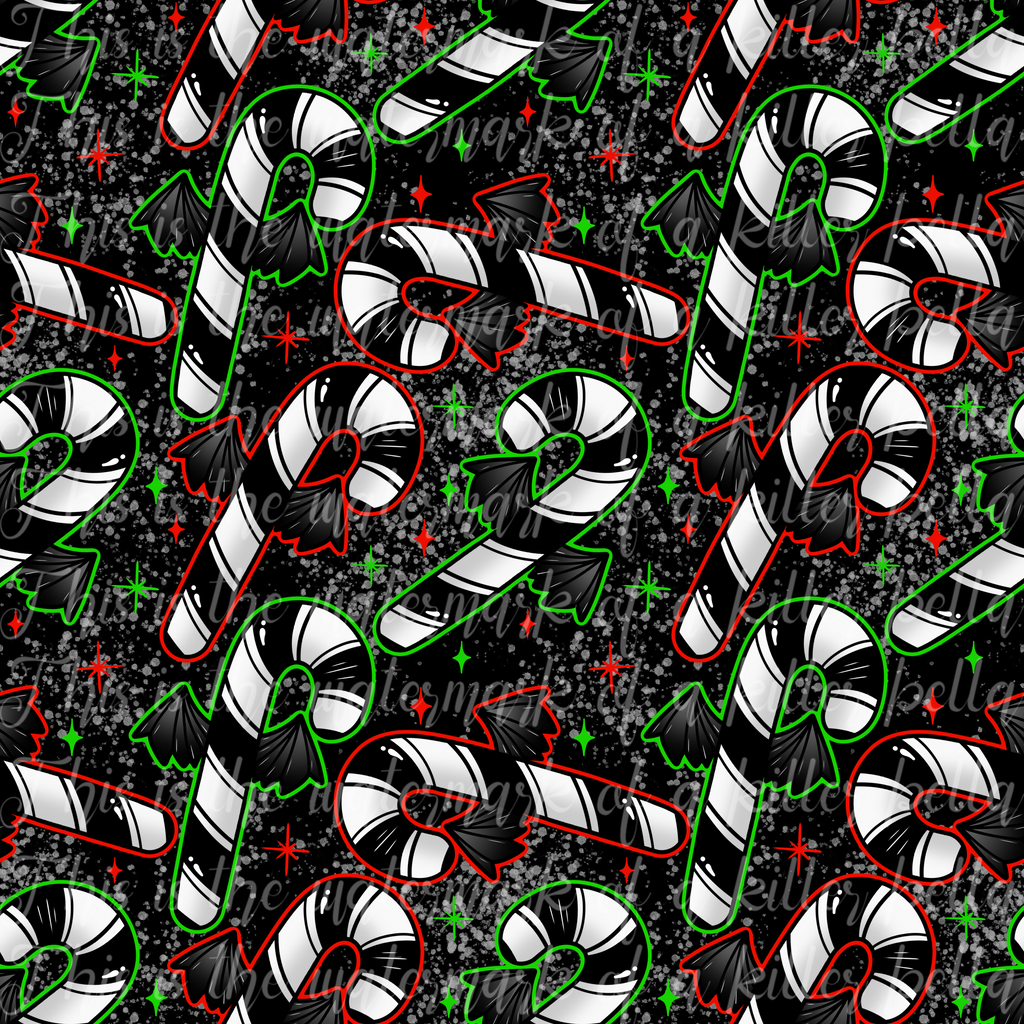 Candy Cane Bats Seamless File
