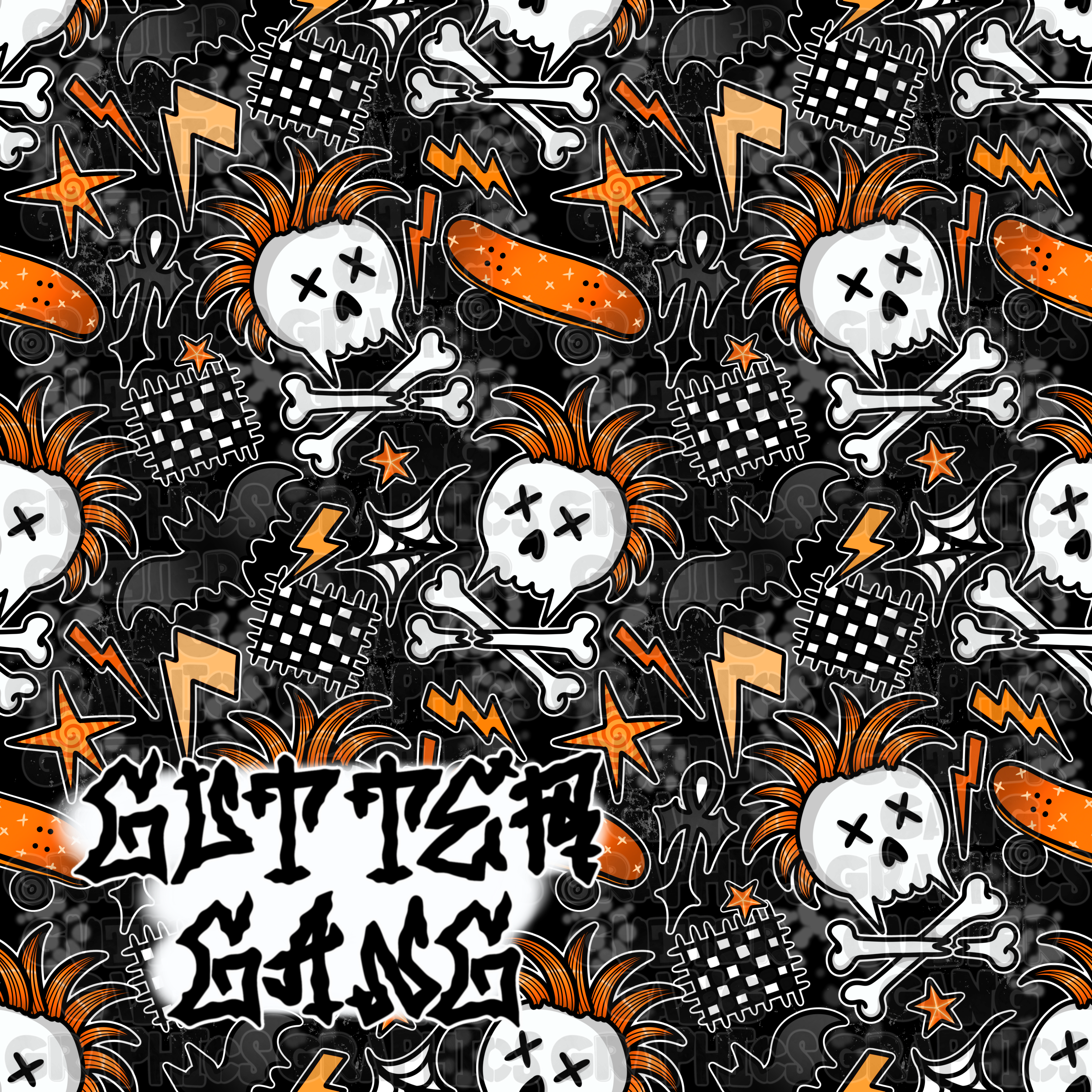 Orange Punk Sk8 Seamless File