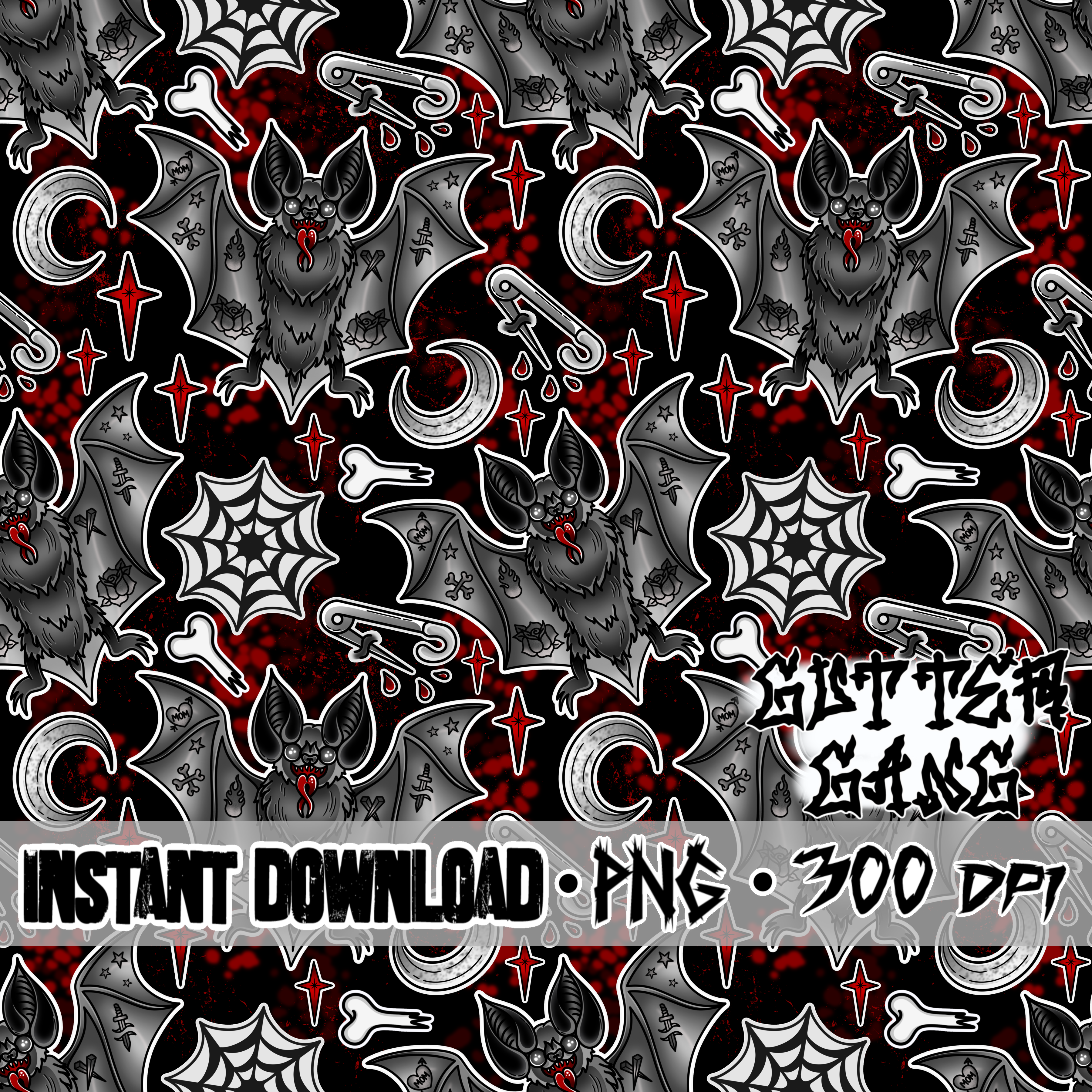 Tatted Bat Seamless File