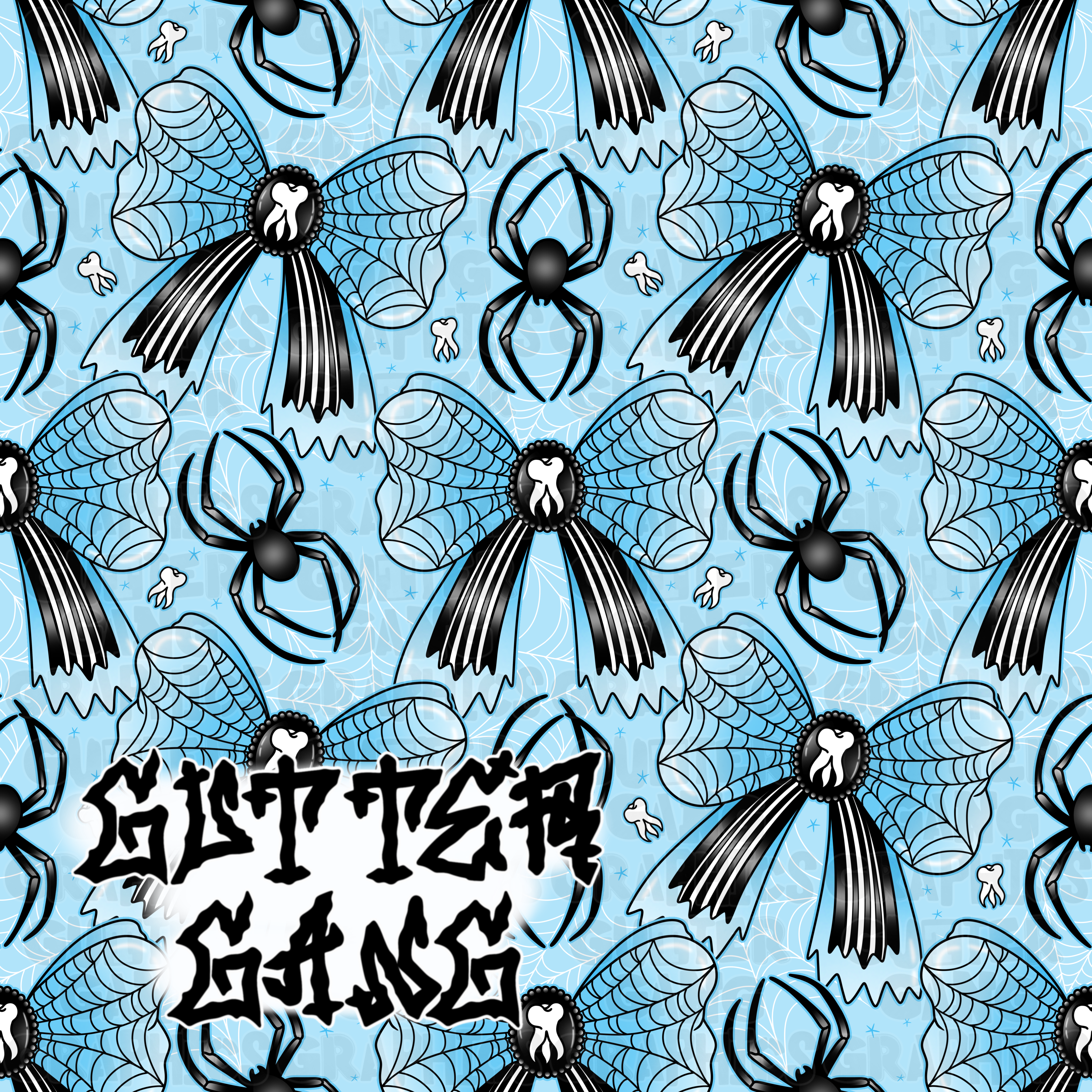 Creepy Coquette Blue #1 Seamless File