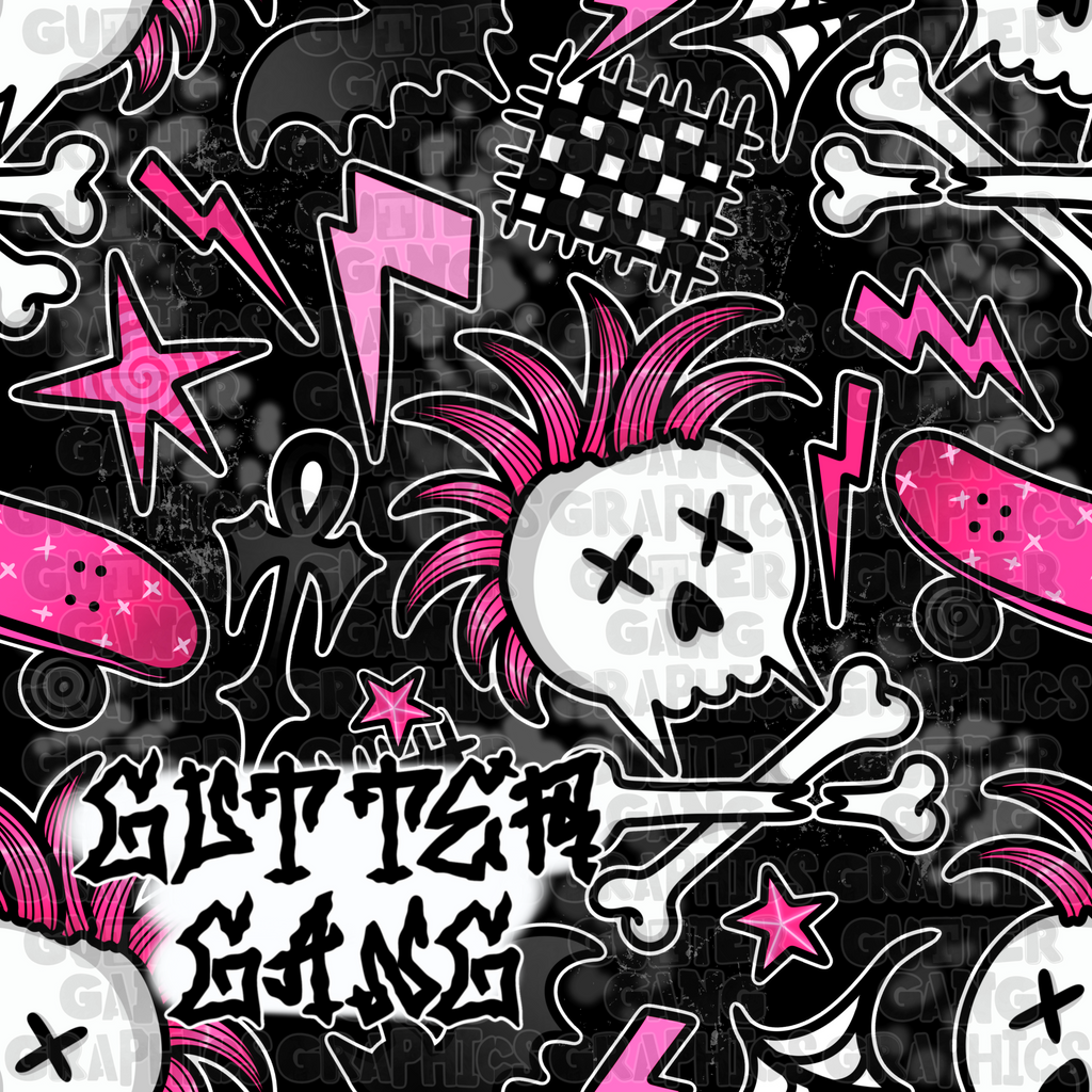 Pink Punk Sk8 Seamless File