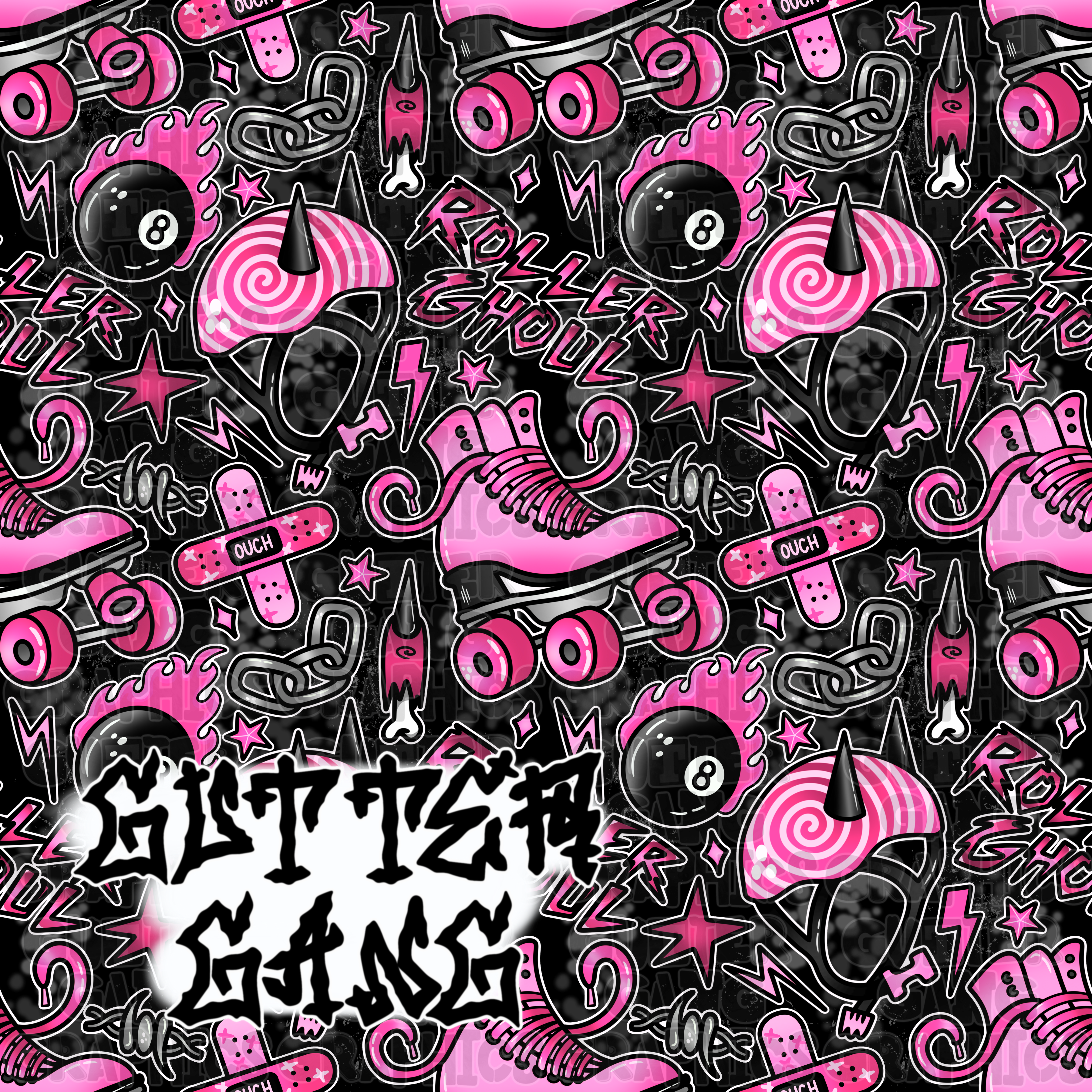 Pink Roller Ghoul Seamless File