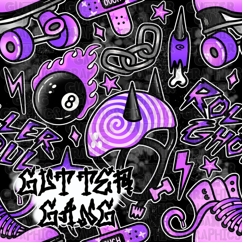 Purple Roller Ghoul Seamless File