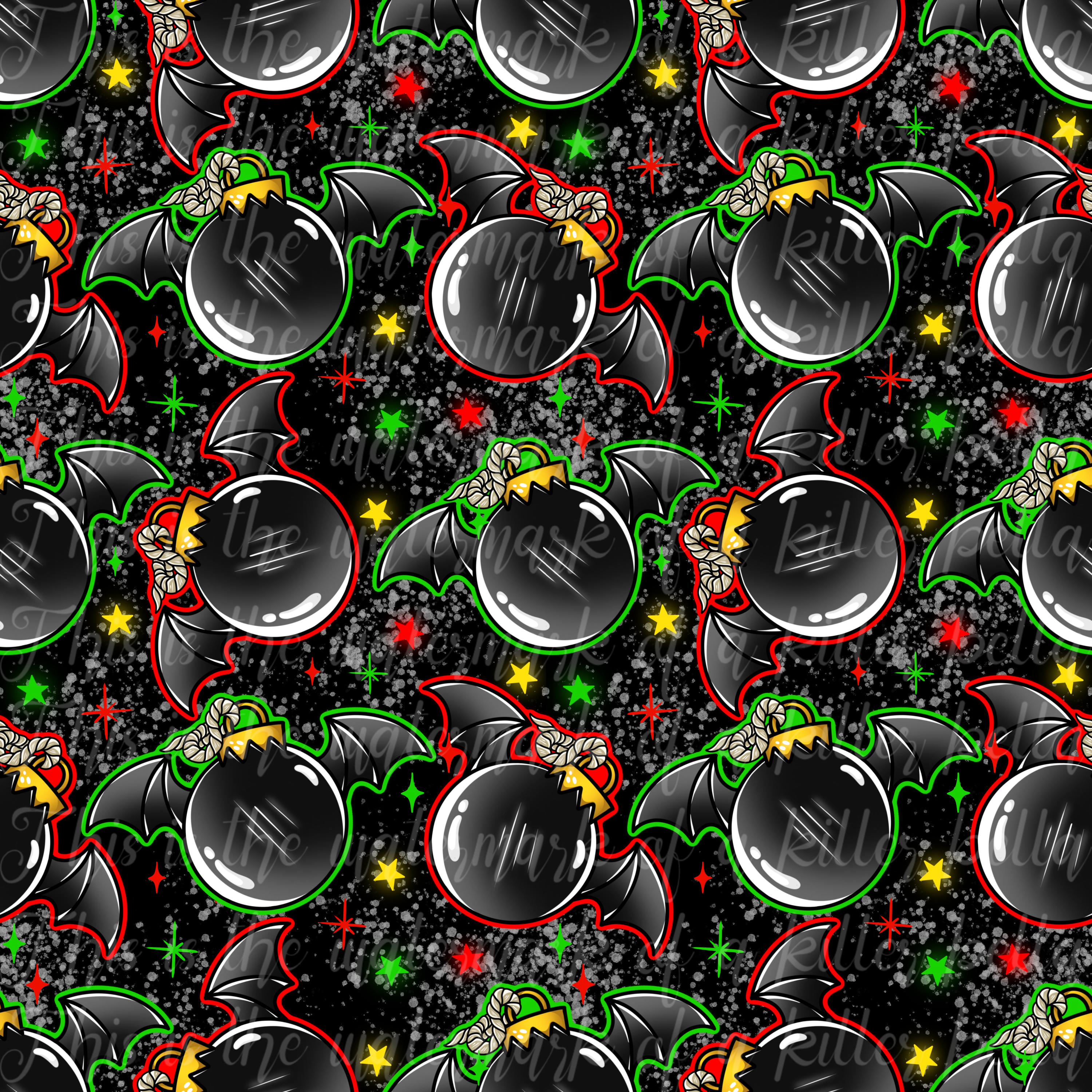Ornament Bats Seamless File
