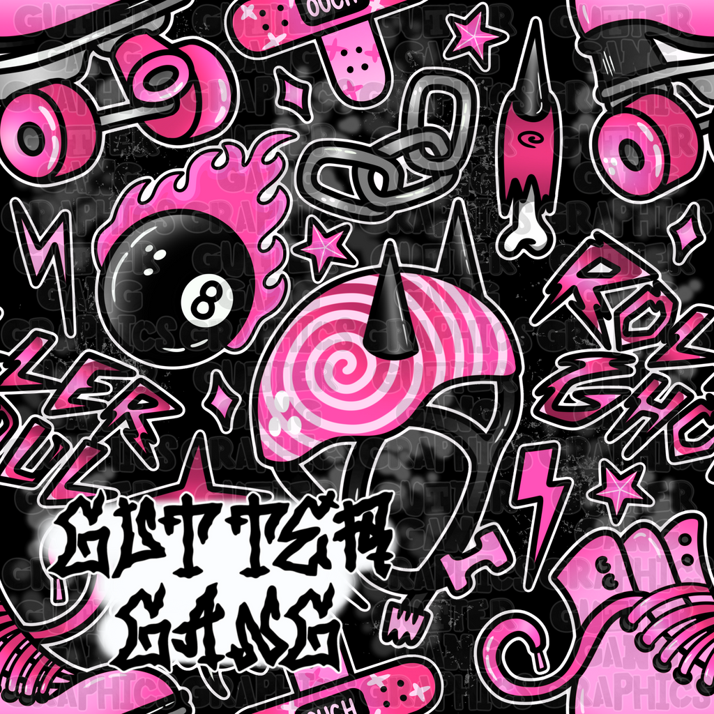 Pink Roller Ghoul Seamless File