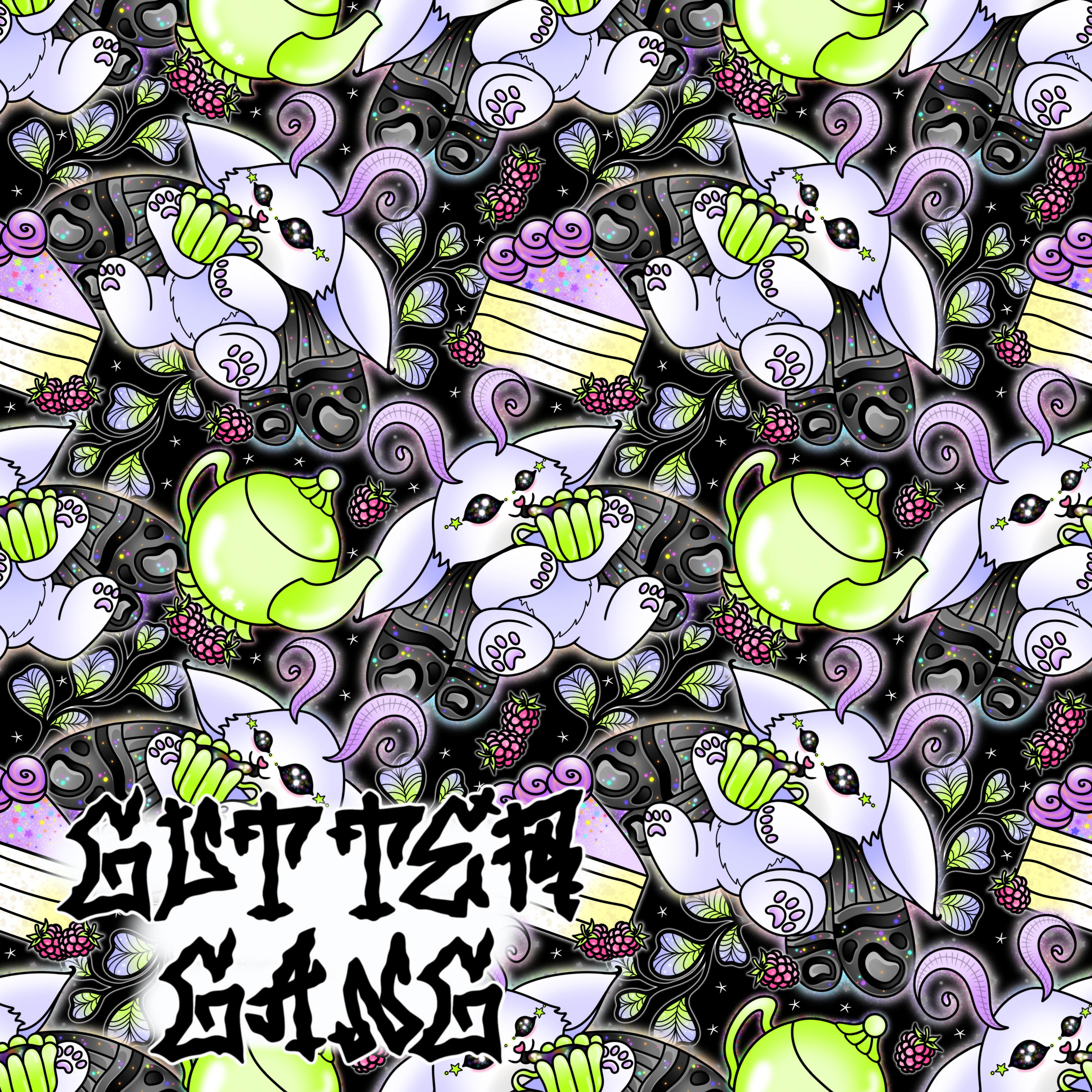 Moth Tea Party Seamless File