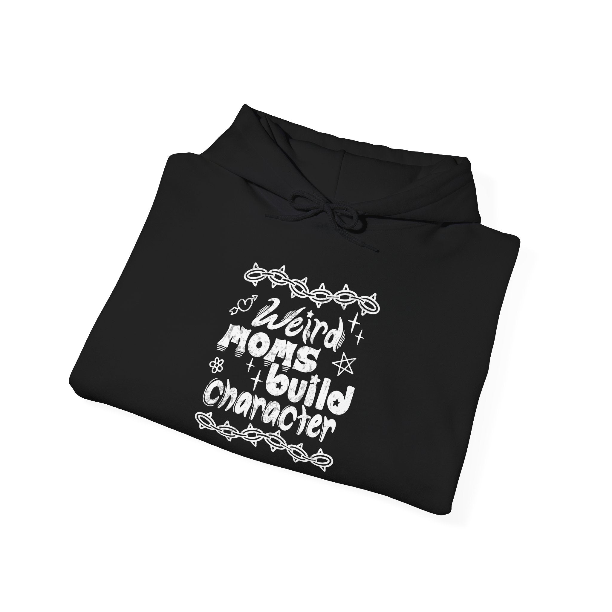 Weird moms build character Unisex Heavy Blend™ Hooded Sweatshirt