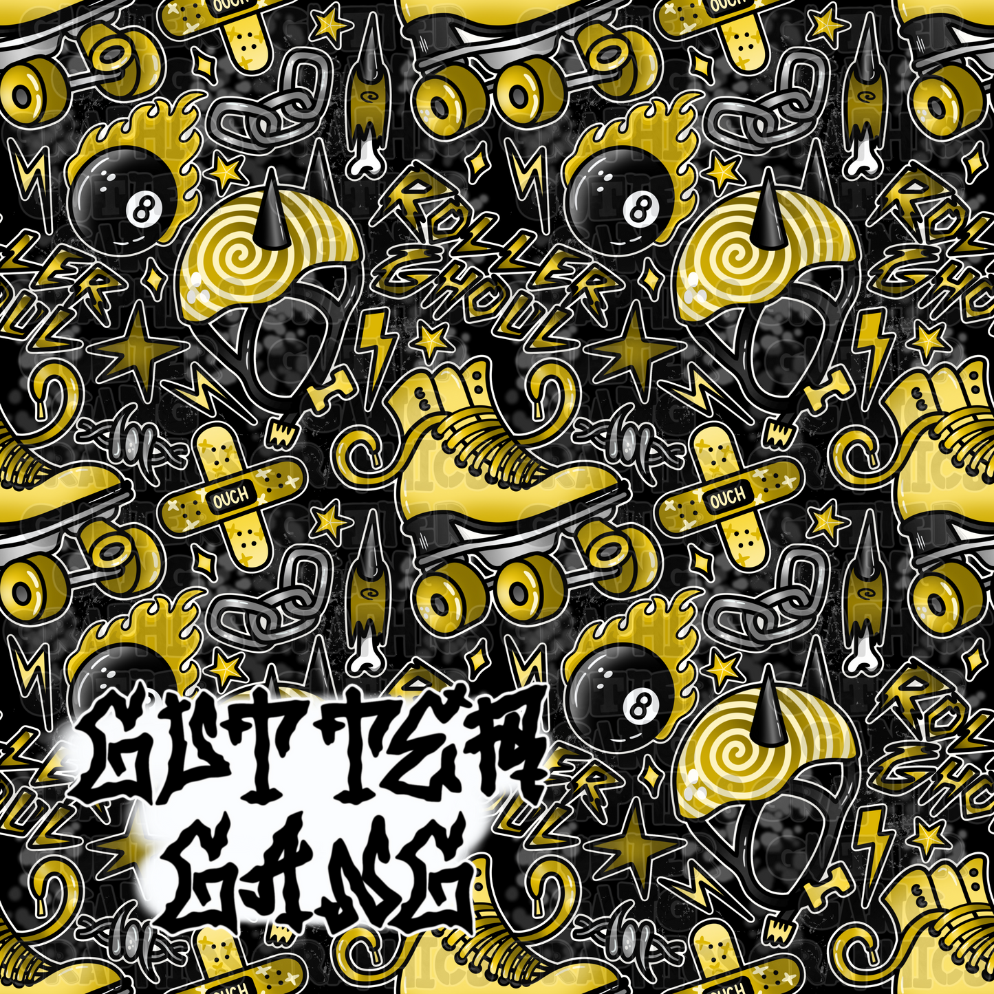 Yellow Roller Ghoul Seamless File