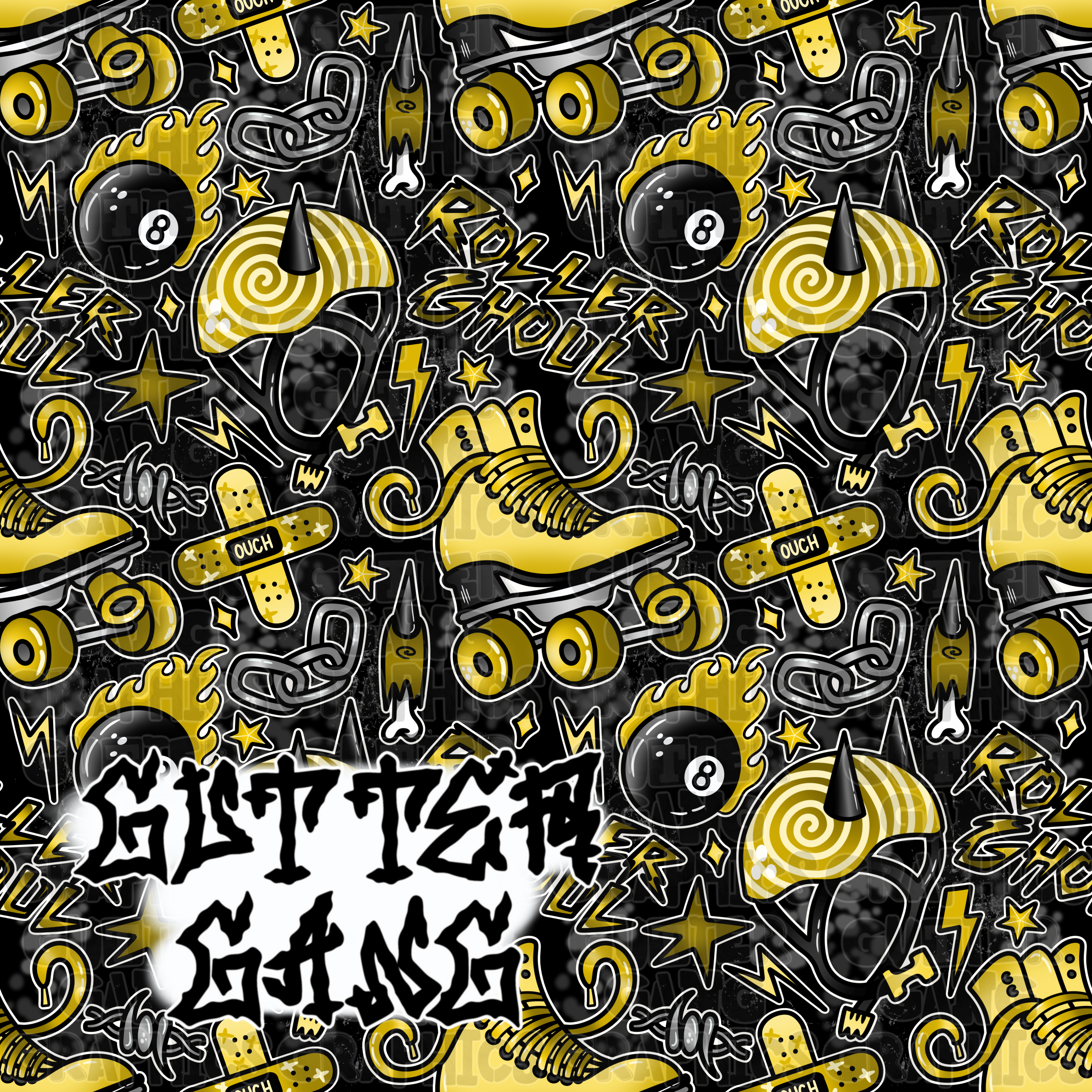 Yellow Roller Ghoul Seamless File