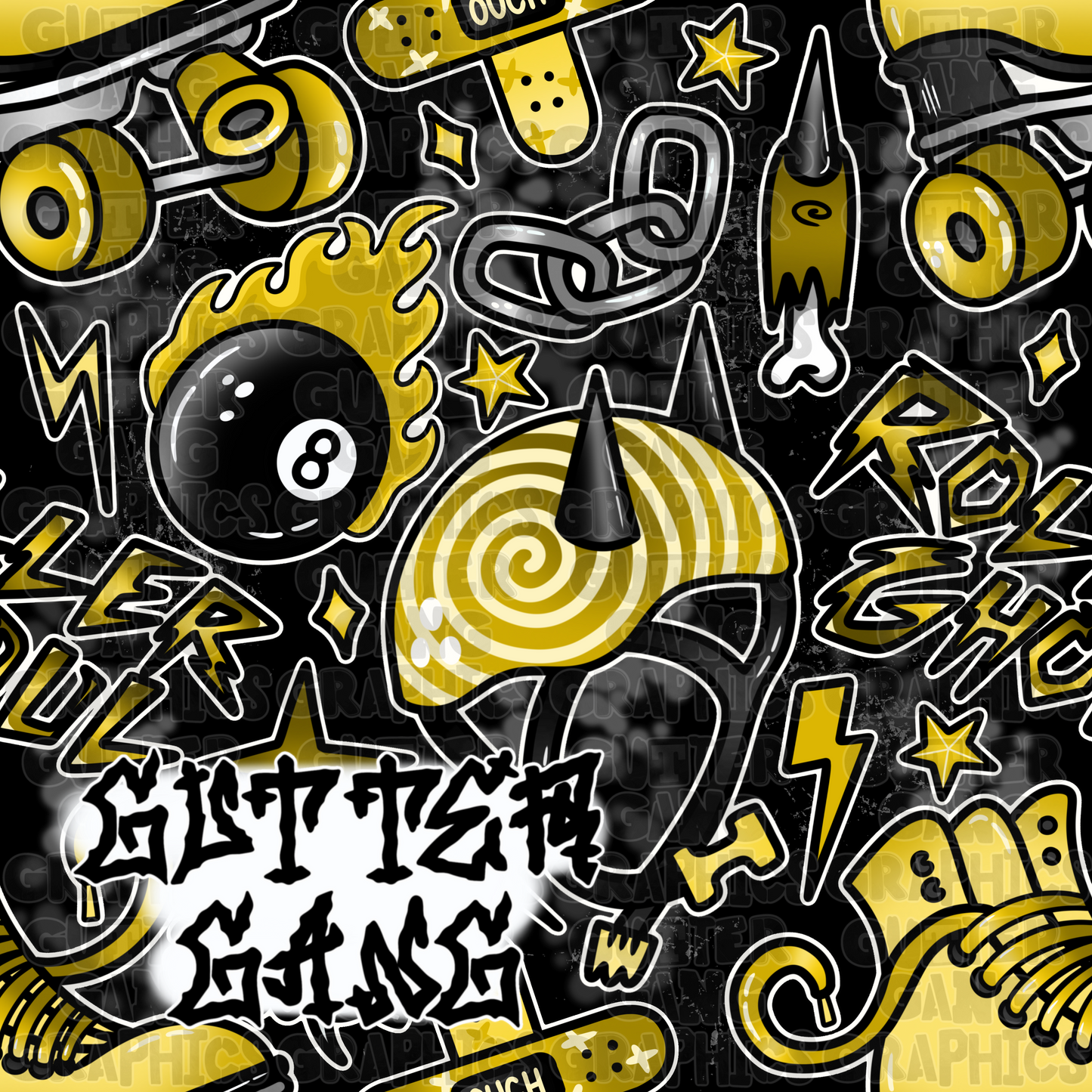 Yellow Roller Ghoul Seamless File