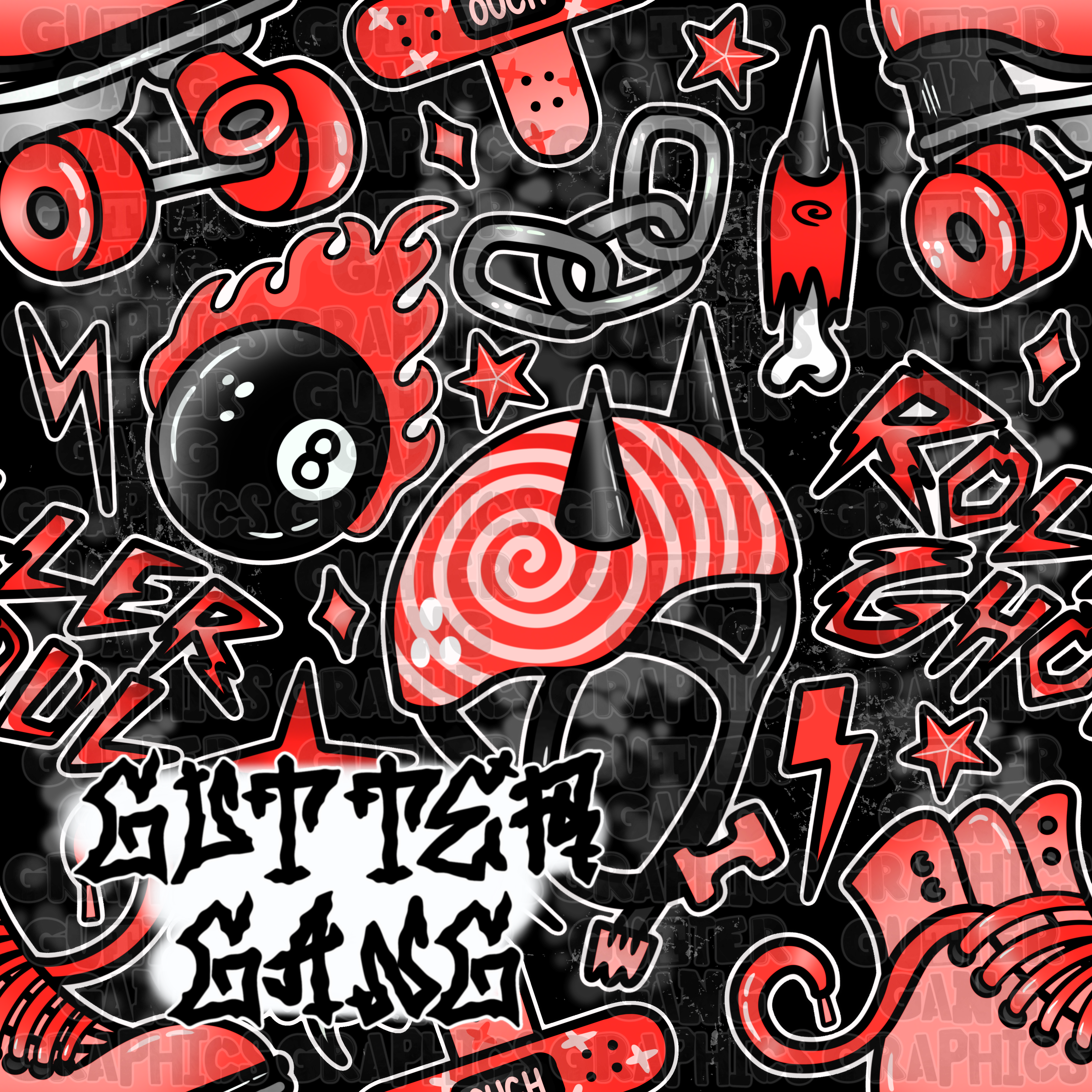 Red Roller Ghoul Seamless File