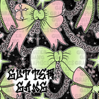 Coral & Green Trendy Ghoul Seamless File