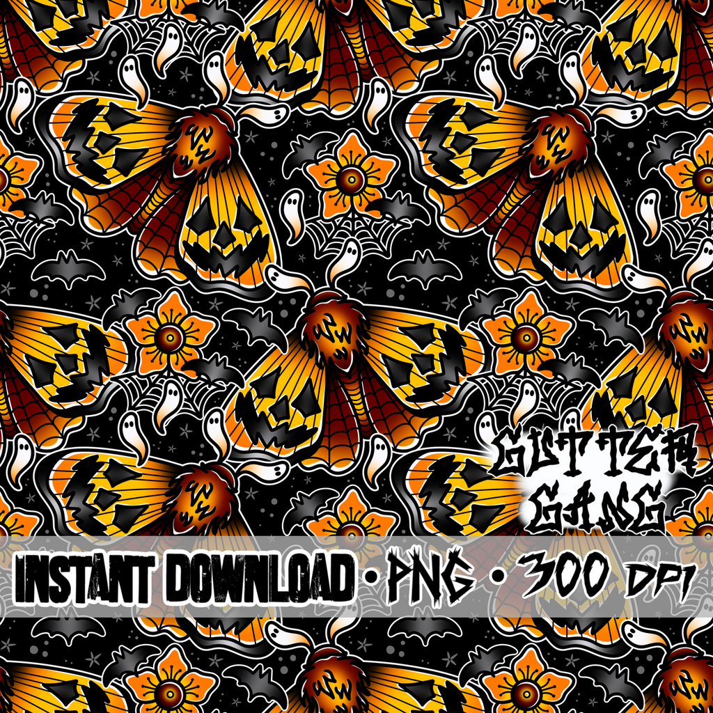 Jack o lantern Moths Seamless File