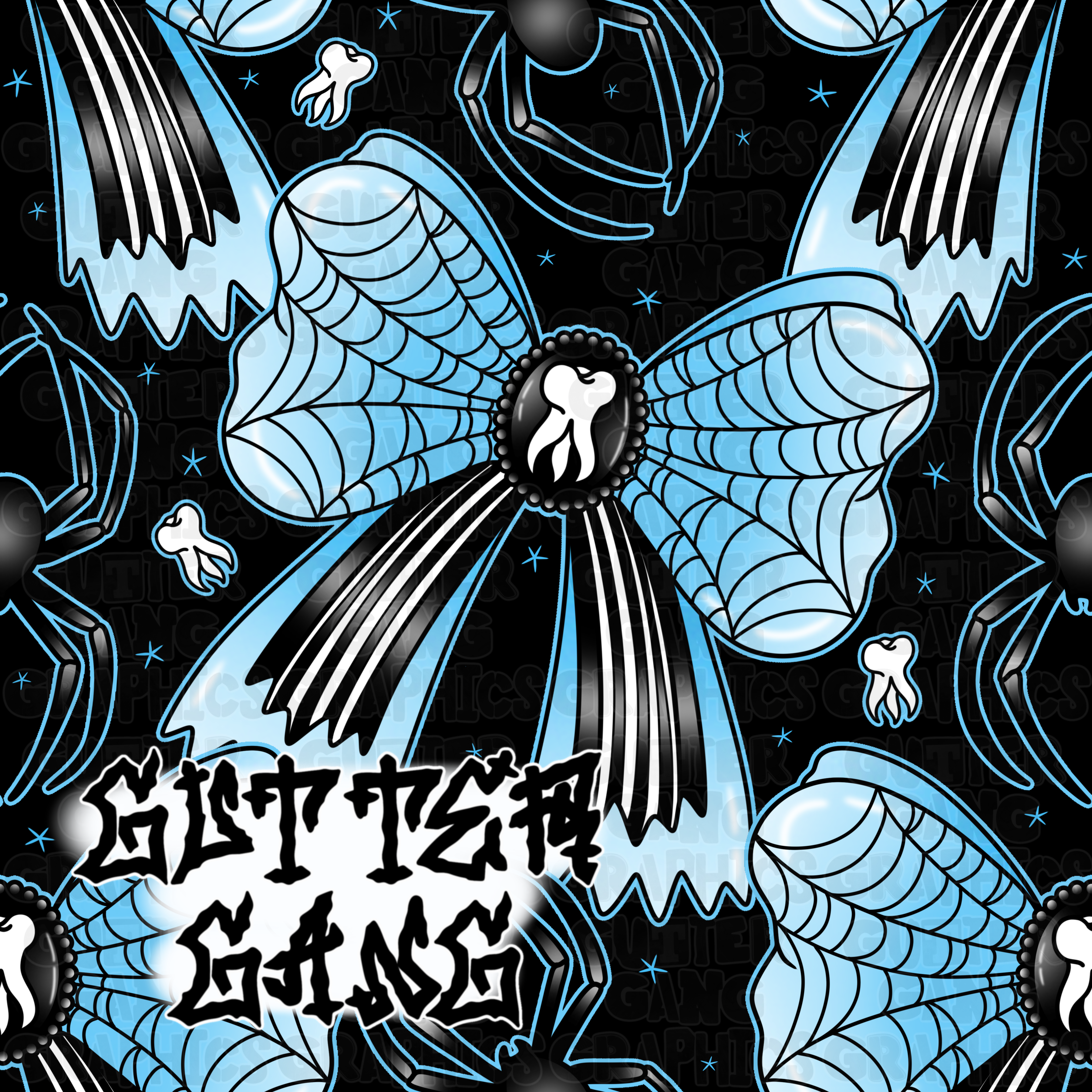 Creepy Coquette Blue #2 Seamless File