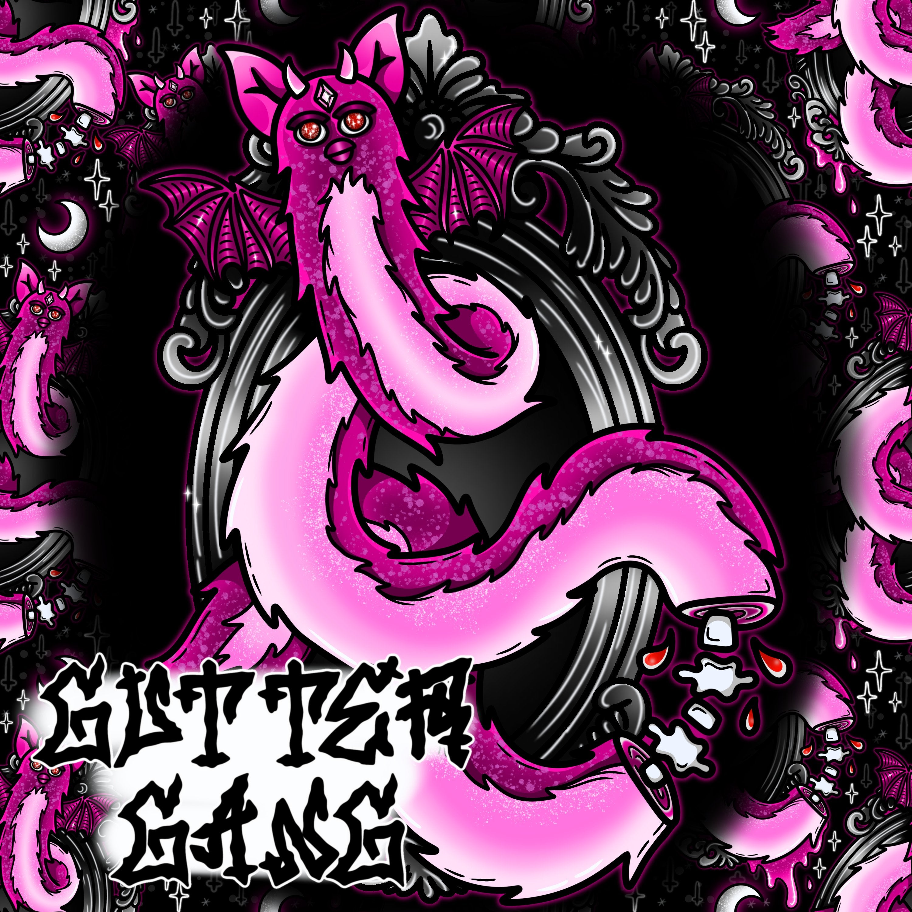Pink Long Furby PNG
