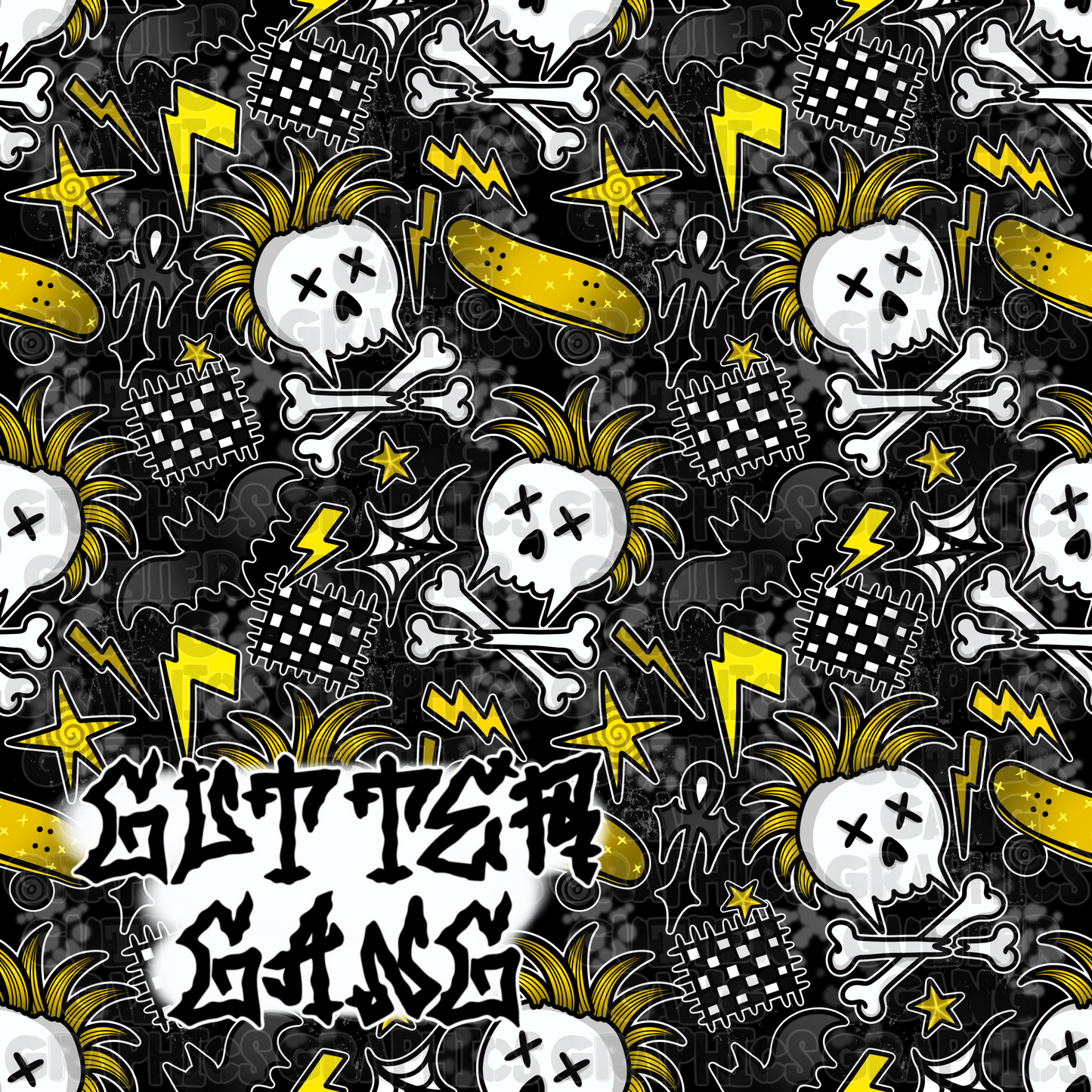 Yellow Punk Sk8 Seamless File