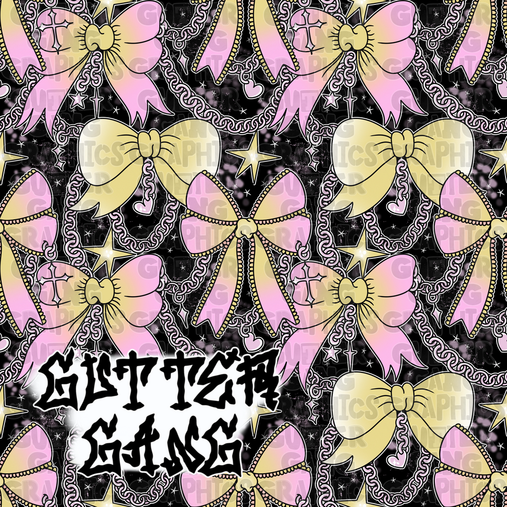 Pink & Yellow Trendy Ghoul Seamless File